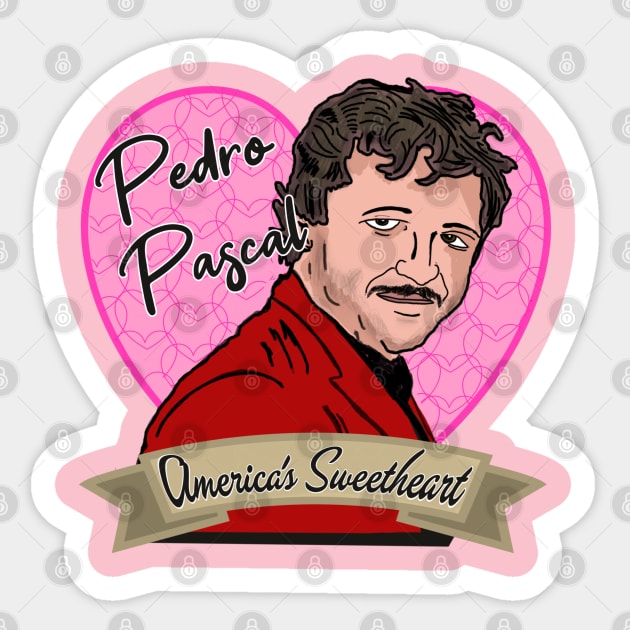 America's Sweetheart: Pedro Pascal Sticker by TL Bugg